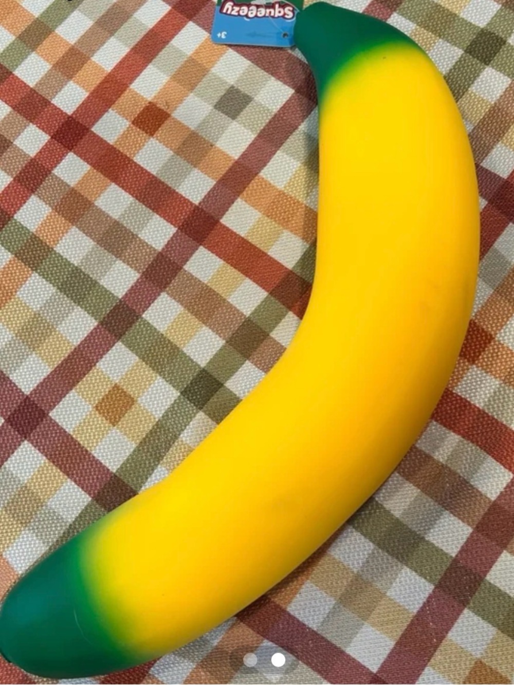 Squeezzy Banana Stress Toy in Yellow and Green